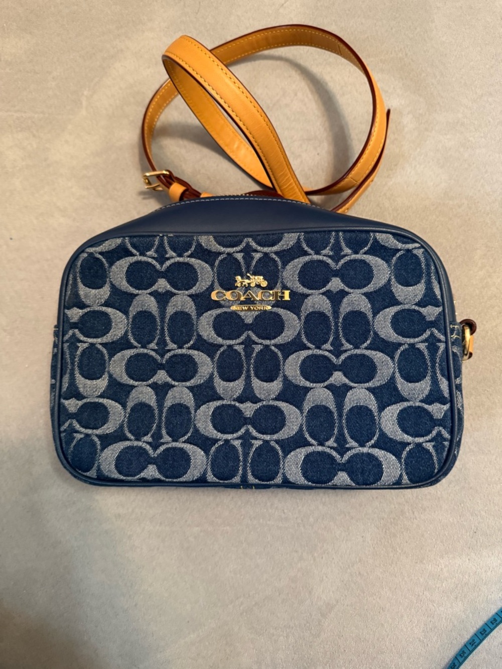 Coach Denim Canvas Camera Crossbody Bag